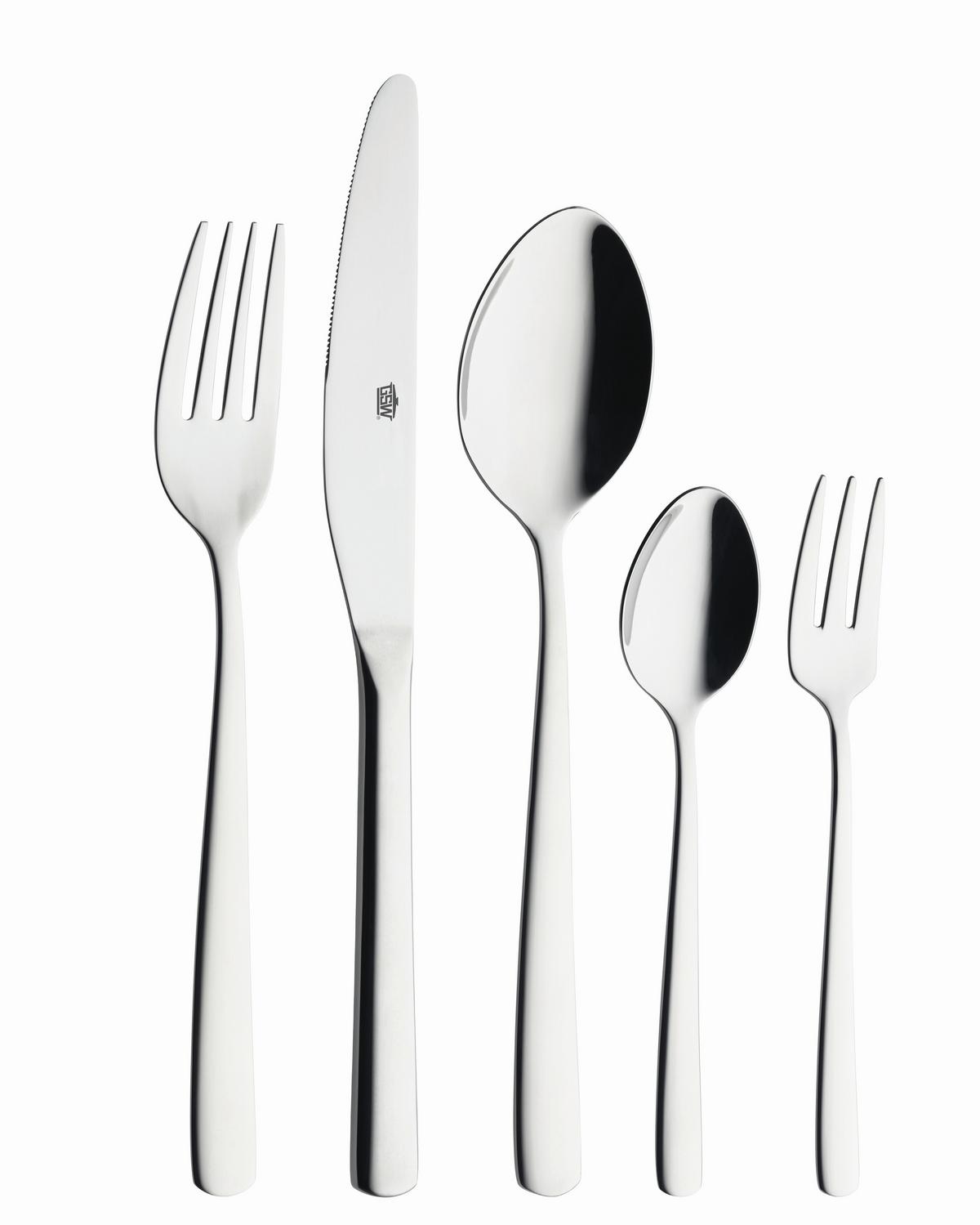 Jedilni Pribor Silver, 30-Delni - barve nerjavečega jekla, Basics, kovina - GSW