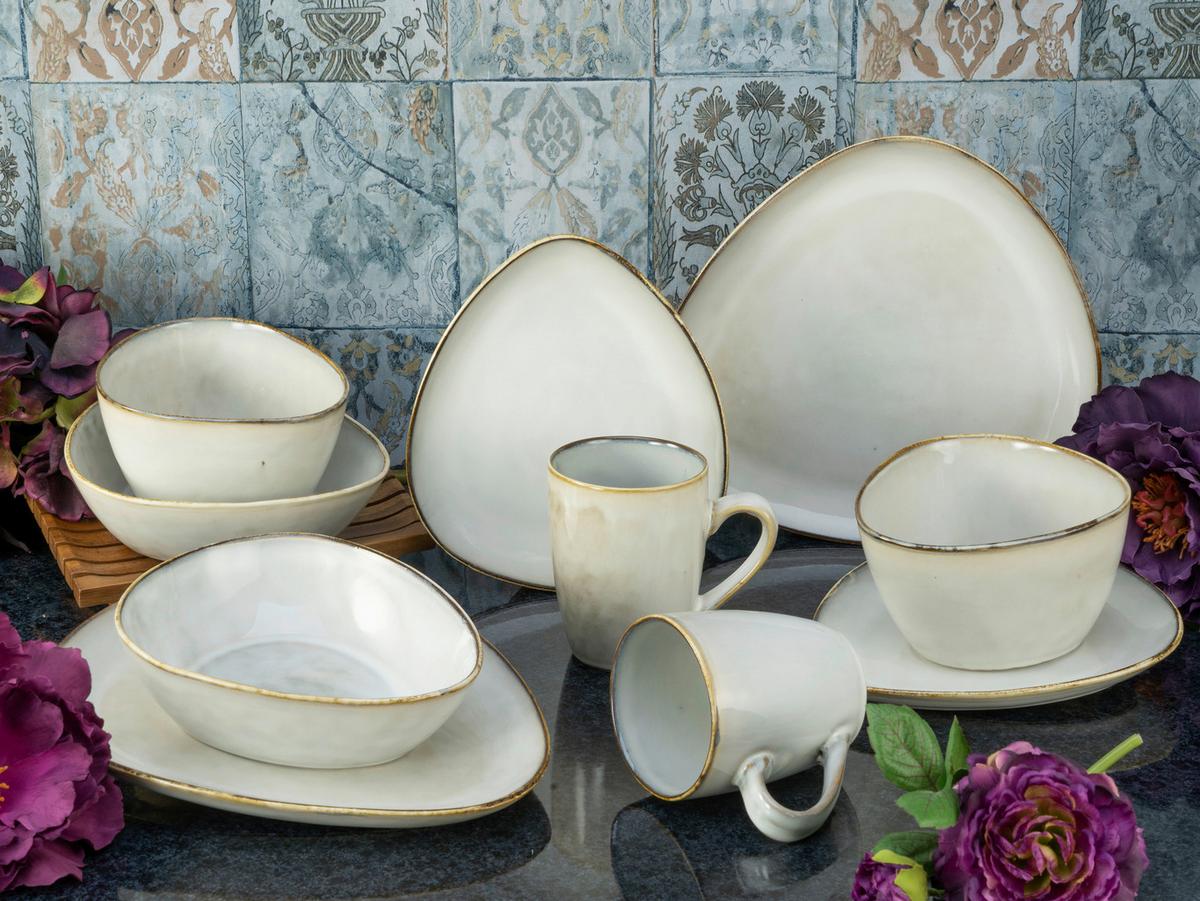 Kombiservice Cloudy in Weiß, 10-teilig - Weiß, Trend, Keramik (34/29,5/36cm) - Creatable