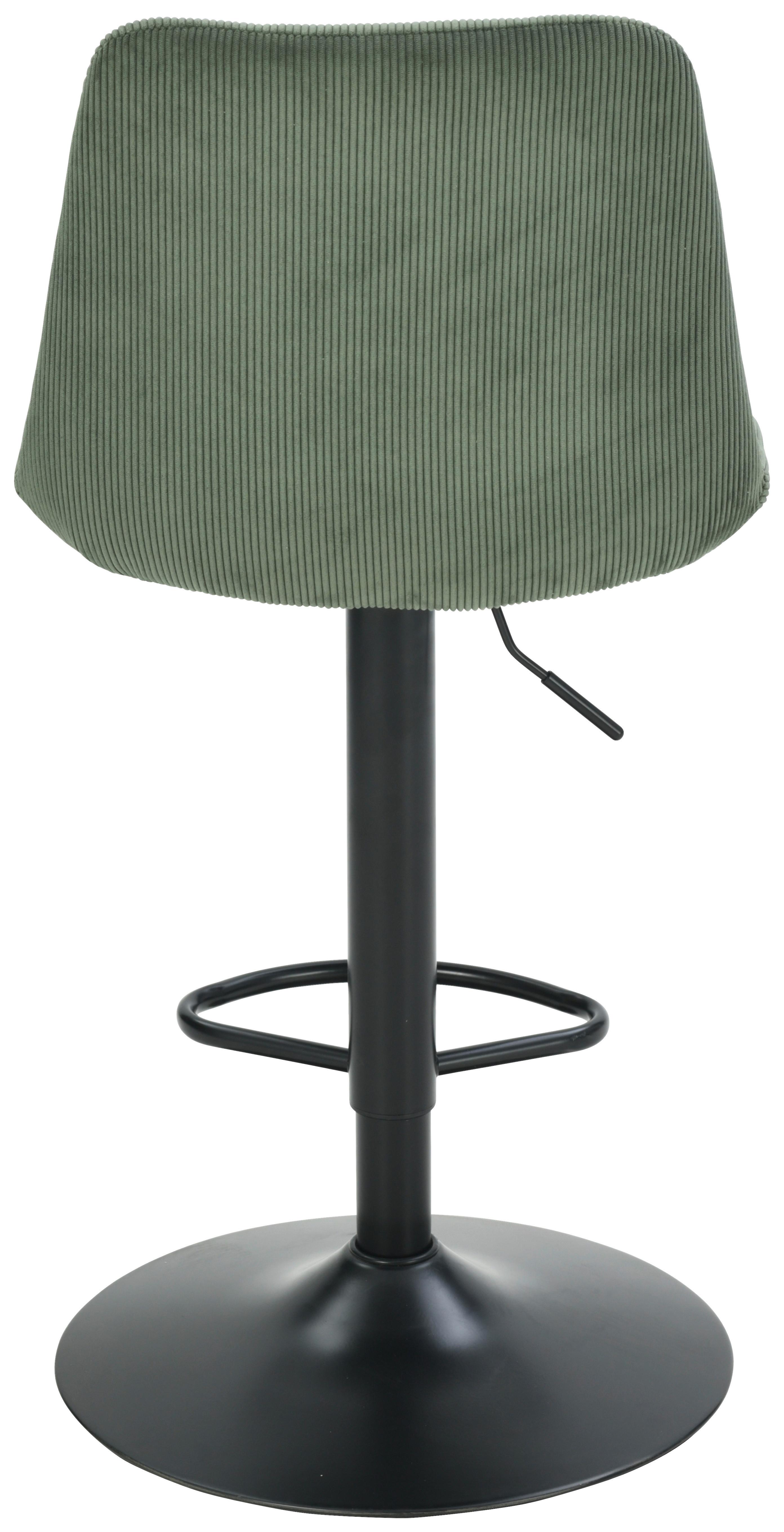 TABOURET DE BAR NINO - vert/noir, MODERN, métal/textile (46cm) - Mömax