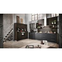 Einbauküche Artwood / Plus in Schwarz / Eichefarben - Eichefarben/Schwarz, MODERN, Holzwerkstoff - Nolte Küchen