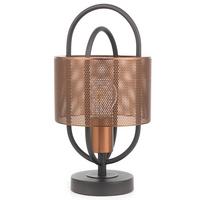 Nachttischleuchte Quokka Schwarz/Kupfer max. 22 Watt - Schwarz/Kupferfarben, Design, Metall (18/35cm)