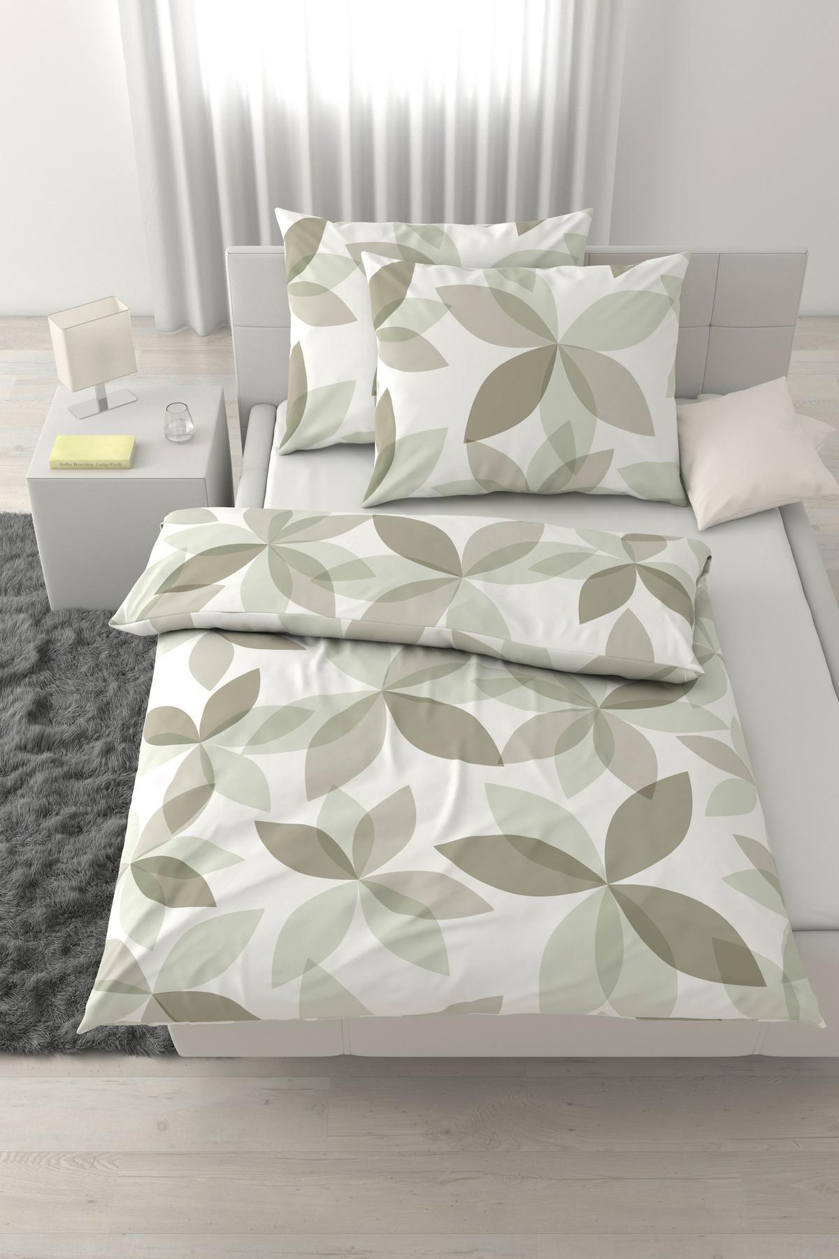 Posteljnina Yuki Xxl - olivno zelena , tekstil (200/200cm) - Mömax