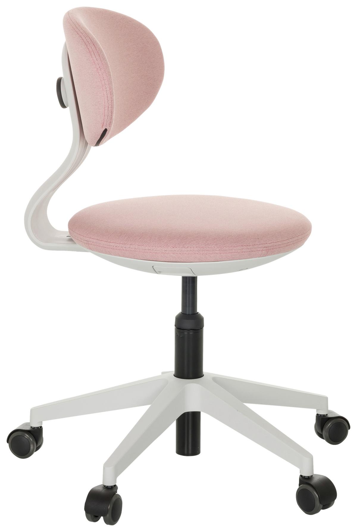 Otroški Vrtljivi Stol Minimovo, Roza - roza/bela, Basics, umetna masa/tekstil (42/66-87/52cm) - MID.YOU
