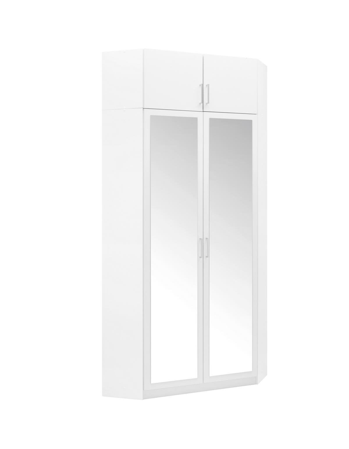 Nastavek Za Kotno Omaro Click, Bela - bela/barve aluminija, Konvencionalno, umetna masa/leseni material (95/40/95cm) - Mömax