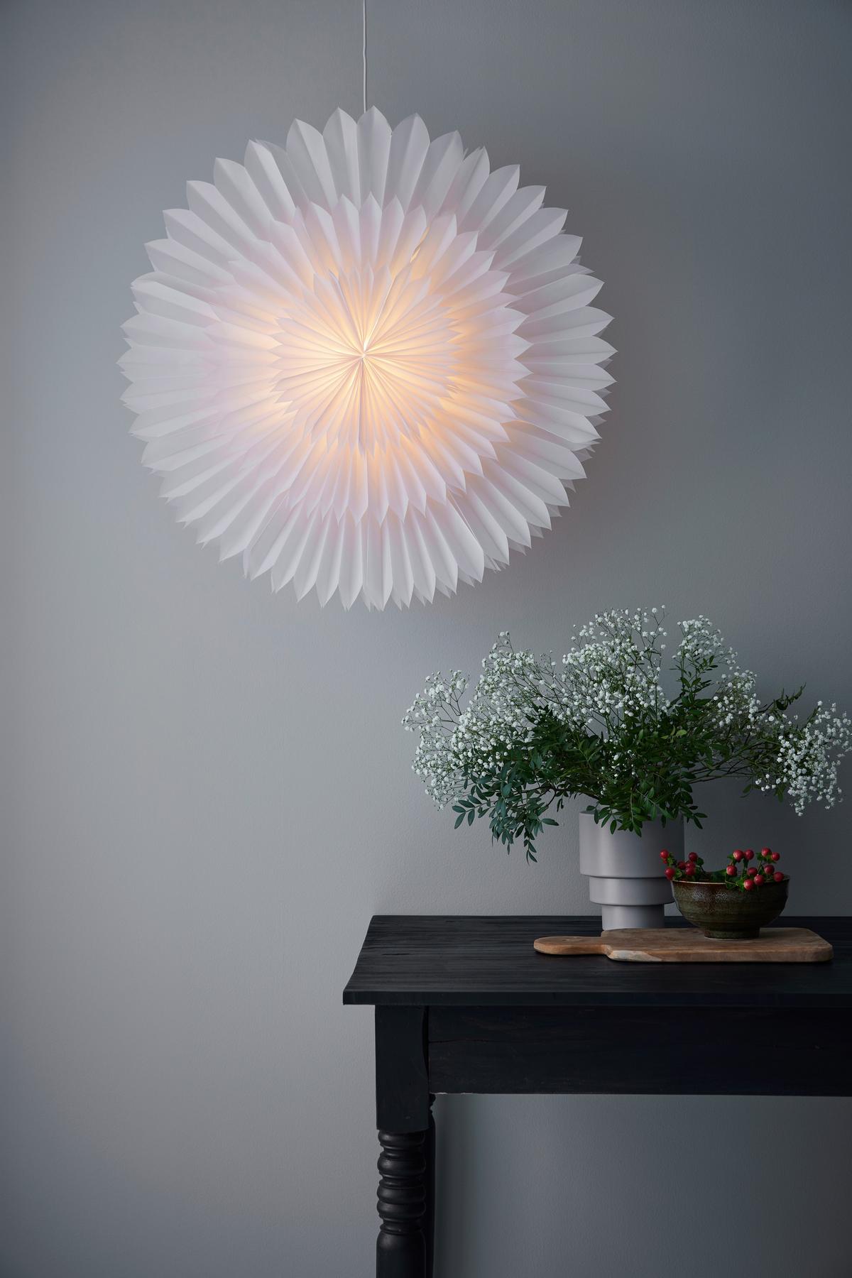 DEKORACJA ŚWIETLNA LED SOLINA 705924 - biały, Basics, papier (75/18/75cm) - Markslöjd