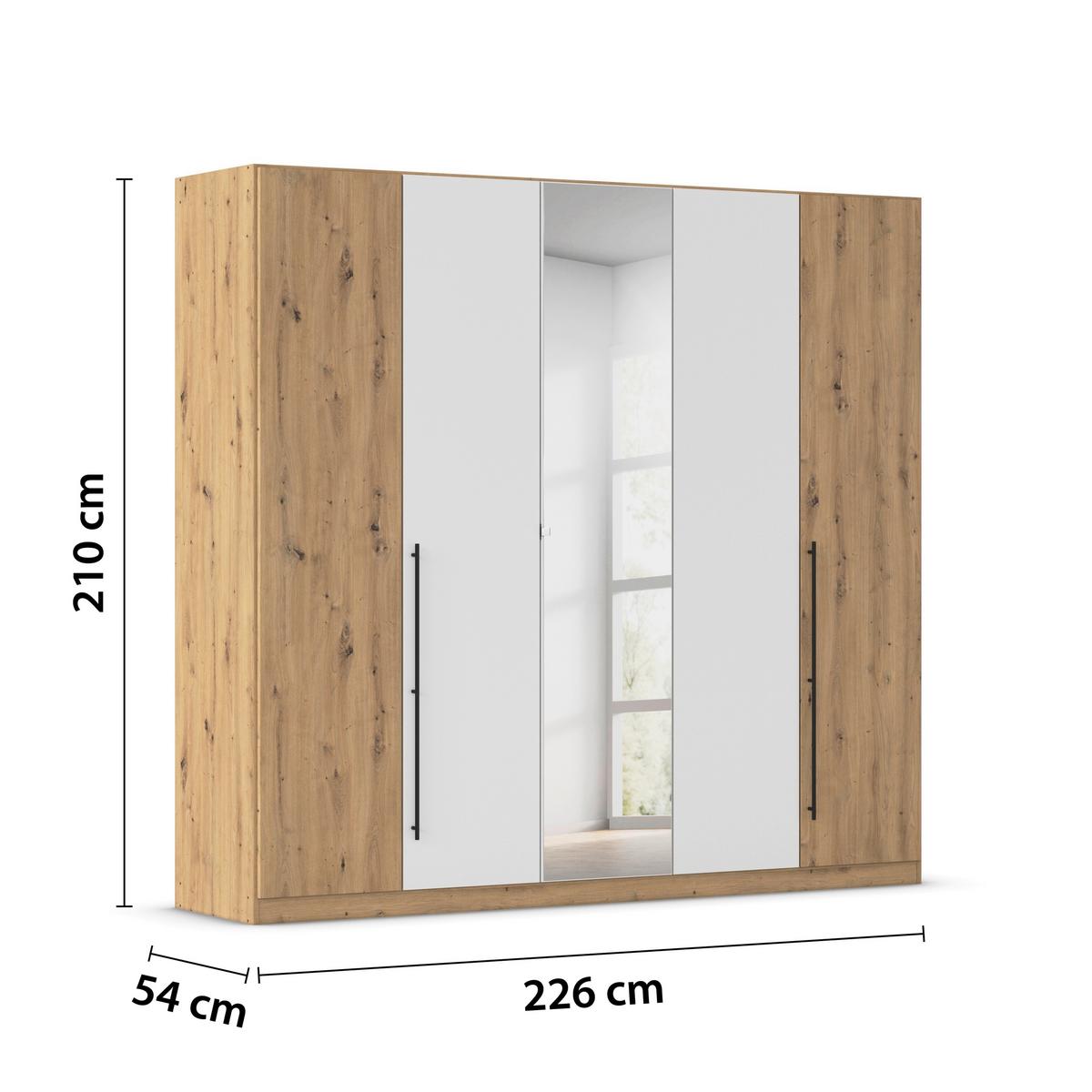 Șifonier Safari - alb/stejar Artisan, Konventionell, material pe bază de lemn (226/210/54cm)
