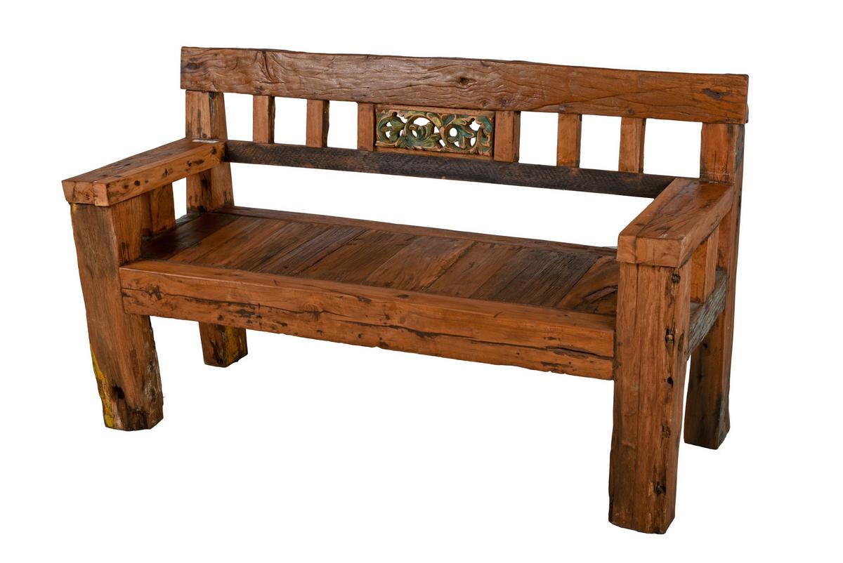 Gartenbank Sumba Teak 3-Sitzer - Dunkelbraun, Basics, Holz (150/89/55cm) - Gardenson