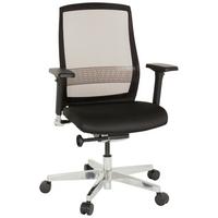 Drehstuhl Fountaine Schwarz - Schwarz/Alufarben, MODERN, Kunststoff/Textil (69/112/66cm) - MID.YOU