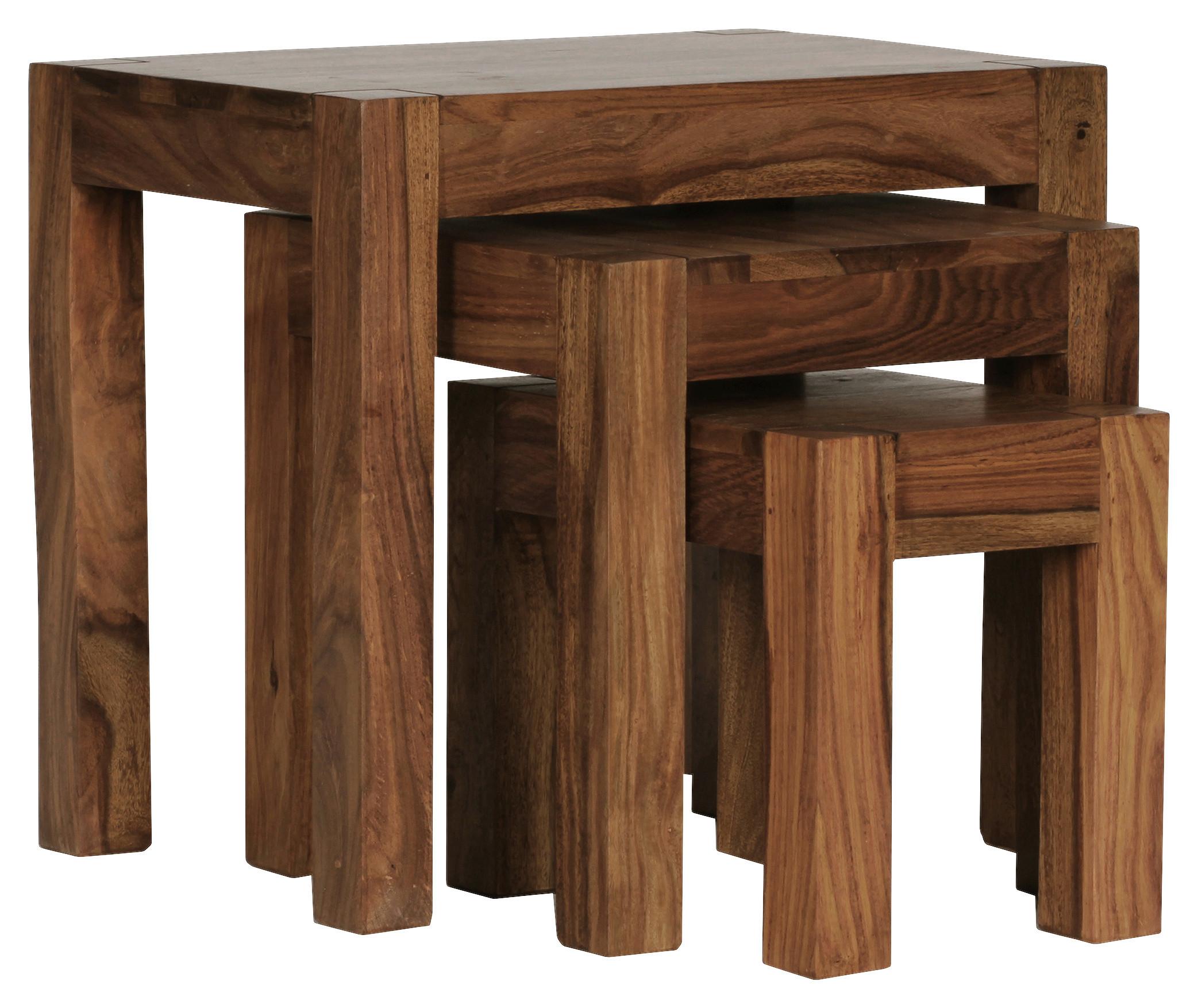 Set Mizic Mumbai - barve indijskega rožnega lesa, Design, les (37/35/37cm) - MID.YOU