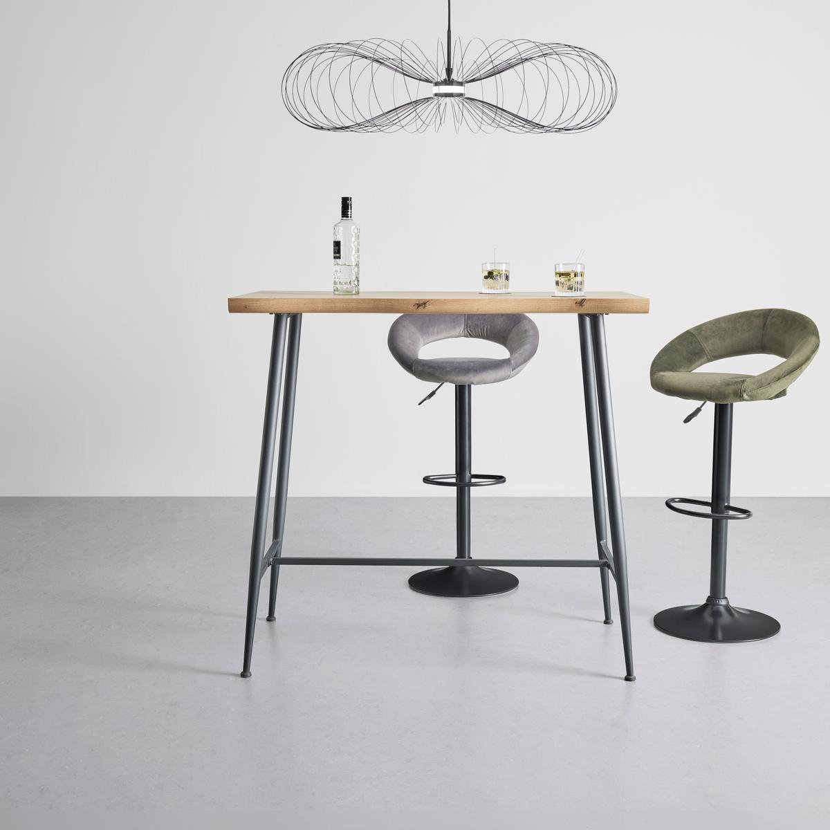 Bartisch in Eichefarben/Natur - Schwarz/Naturfarben, MODERN, Holzwerkstoff/Metall (115/108/60cm) - Mömax