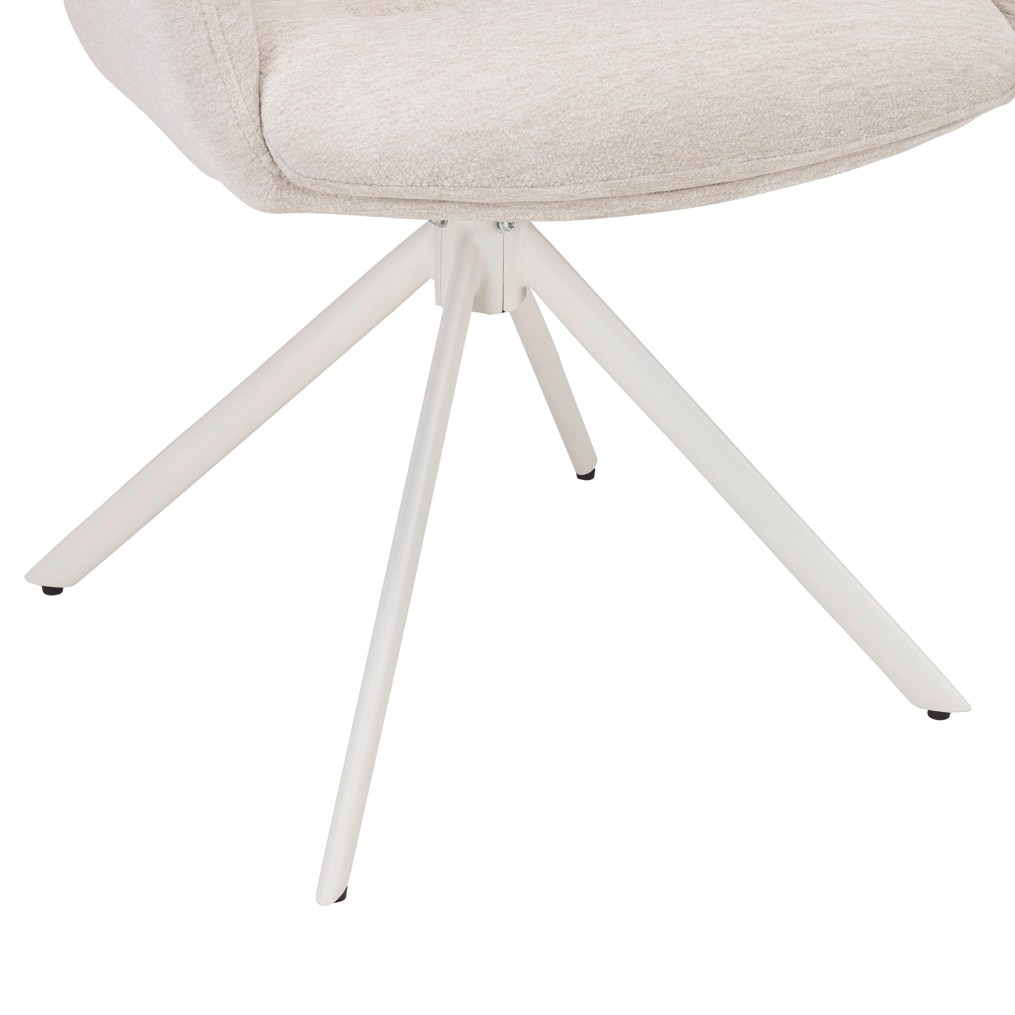 STOL MED ARMSTÖD STELLA - beige, Design, metall/textil (58/91/65cm) - Mömax