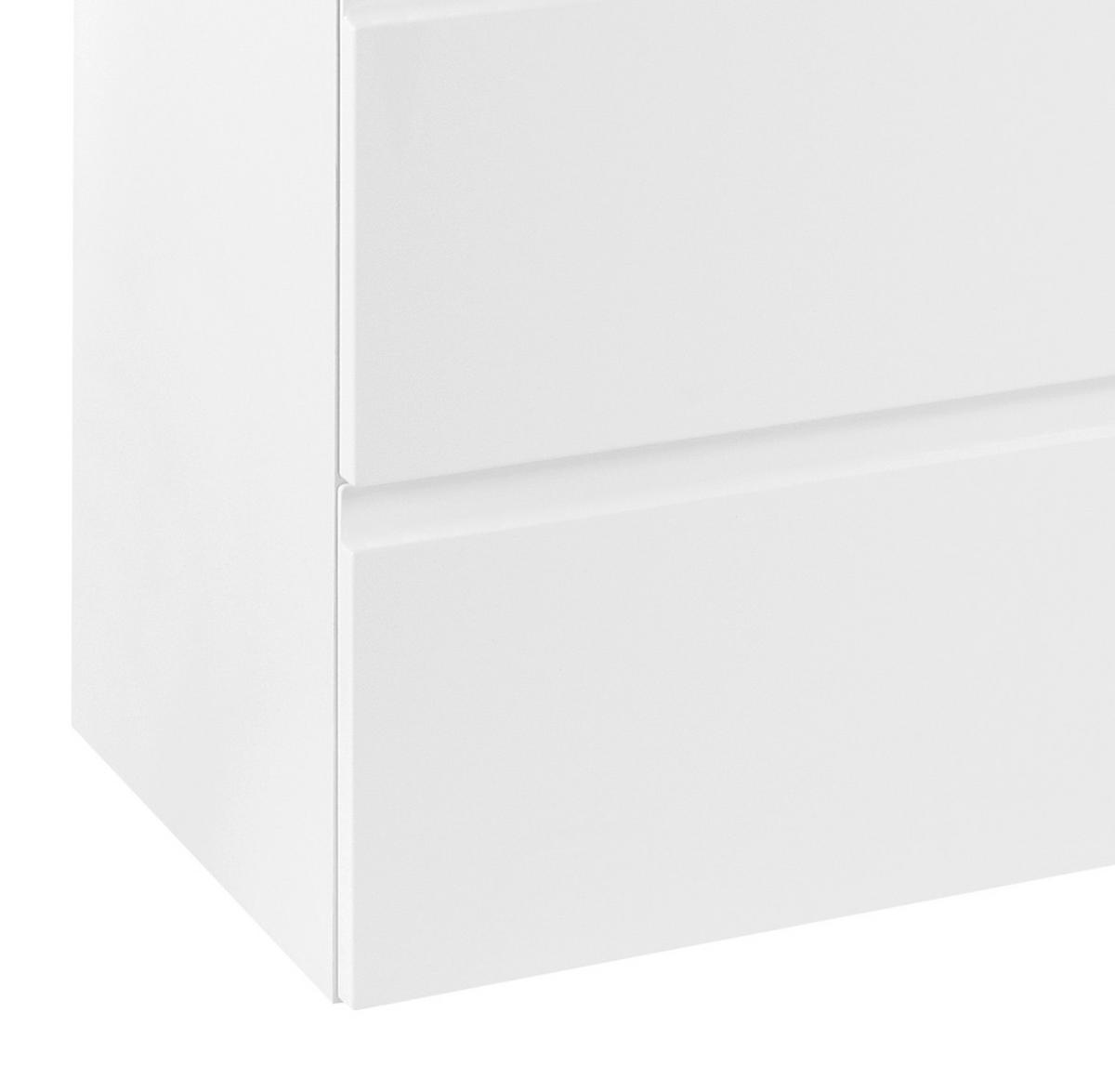 Badezimmer Cardiff ca. 80 cm mit LED Weiß - Weiß, Design, Holzwerkstoff (80cm) - Held