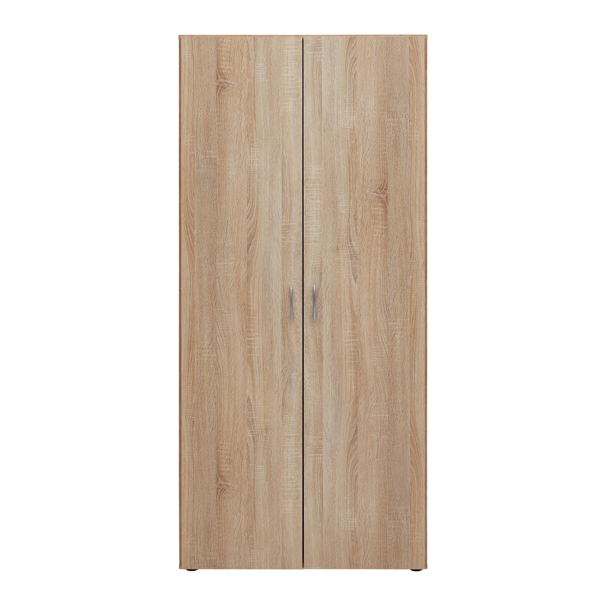 Omara Za Oblačila Joe -Based- - barve aluminija/hrast sonoma, Konvencionalno, umetna masa/leseni material (81/177/51cm) - Based