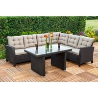GARTENSET SALERNO - Beige/Braun, MODERN, Kunststoff/Metall - Gardenson