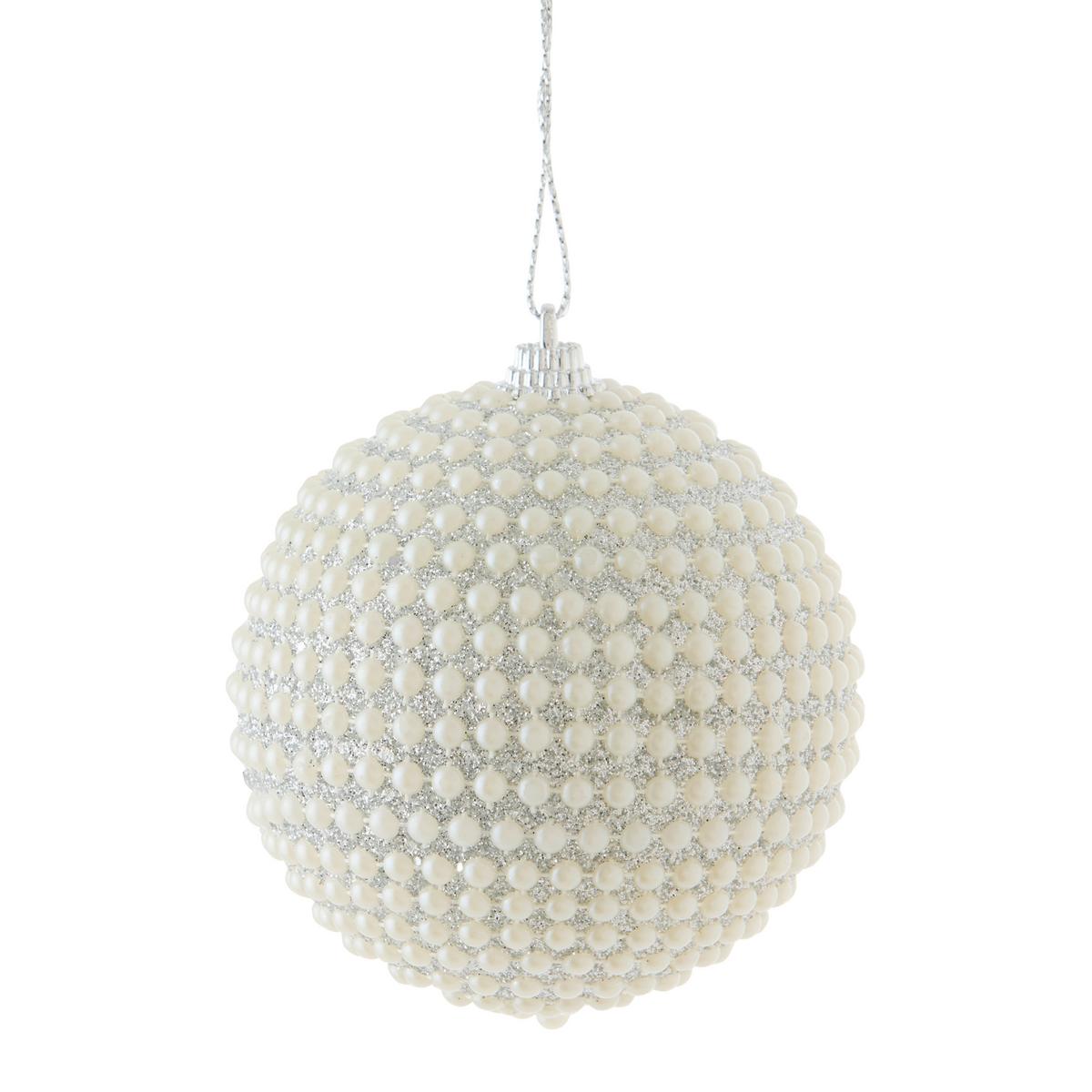 Christbaumkugel Olivia diverse Farben - Champagner/Silberfarben, KONVENTIONELL, Kunststoff (8/8cm) - Mömax