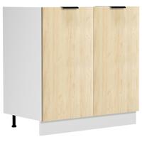 Spodnja Omarica Za Korito Fasola, Bela, Hrast, Š 80cm - črna/bela, Trend, umetna masa/leseni material (80/82/46cm) - MID.YOU
