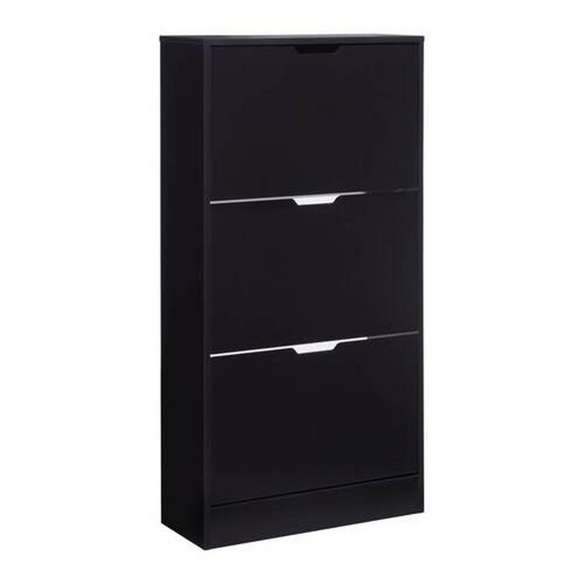 Pantofar RUDI -EXKLUSIV- - negru, Konventionell, material pe bază de lemn (60/118/24cm) - Modern Living