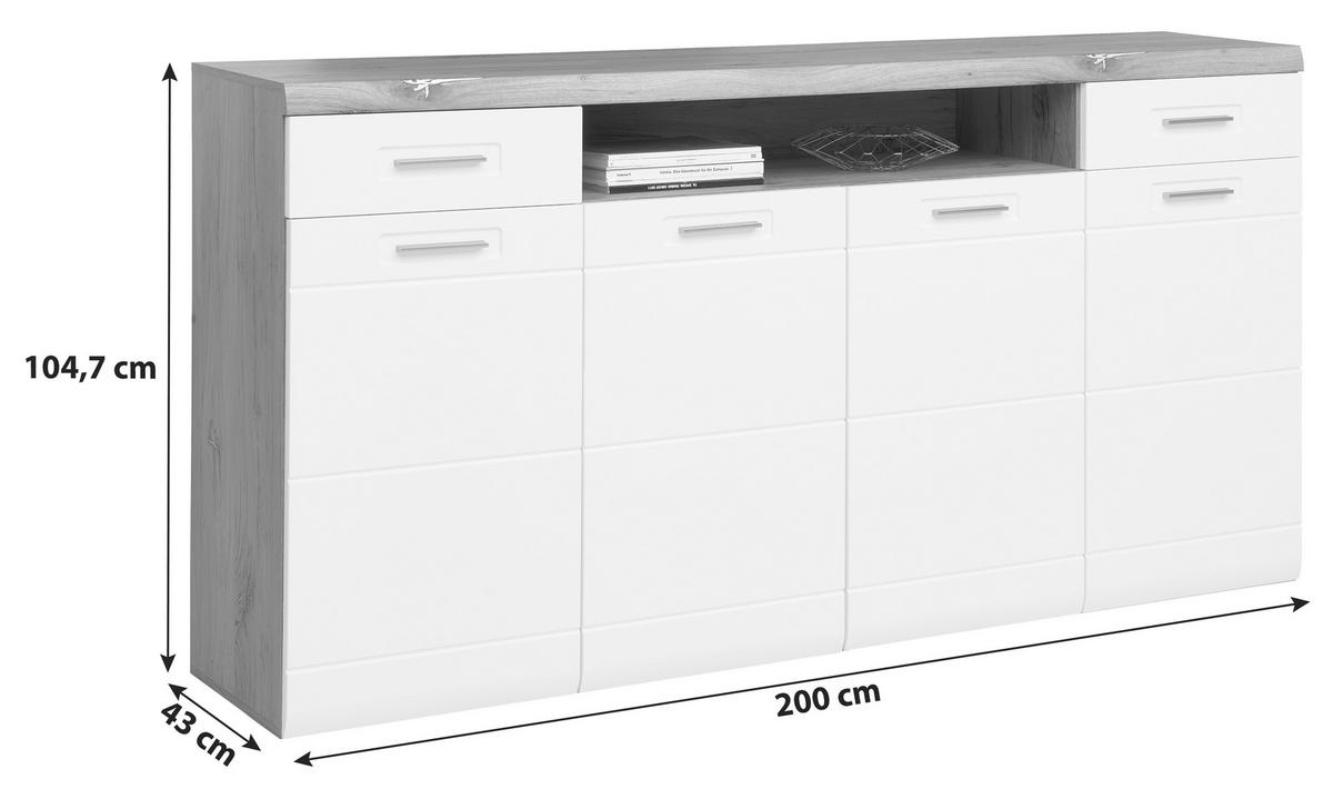 Comodă cu uși Auris - Modern, material pe bază de lemn (200/104,7/43,1cm) - Mömax