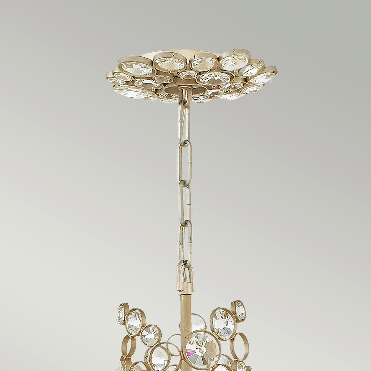Luster Anya - srebrne boje, Konvencionalno, staklo/metal (40.6/89.1cm) - Elstead Lighting