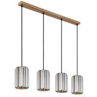 HÄNGELEUCHTE 30220446 RUN - Braun/Grau, Trend, Glas/Metall (88/13,5/120cm) - Globo