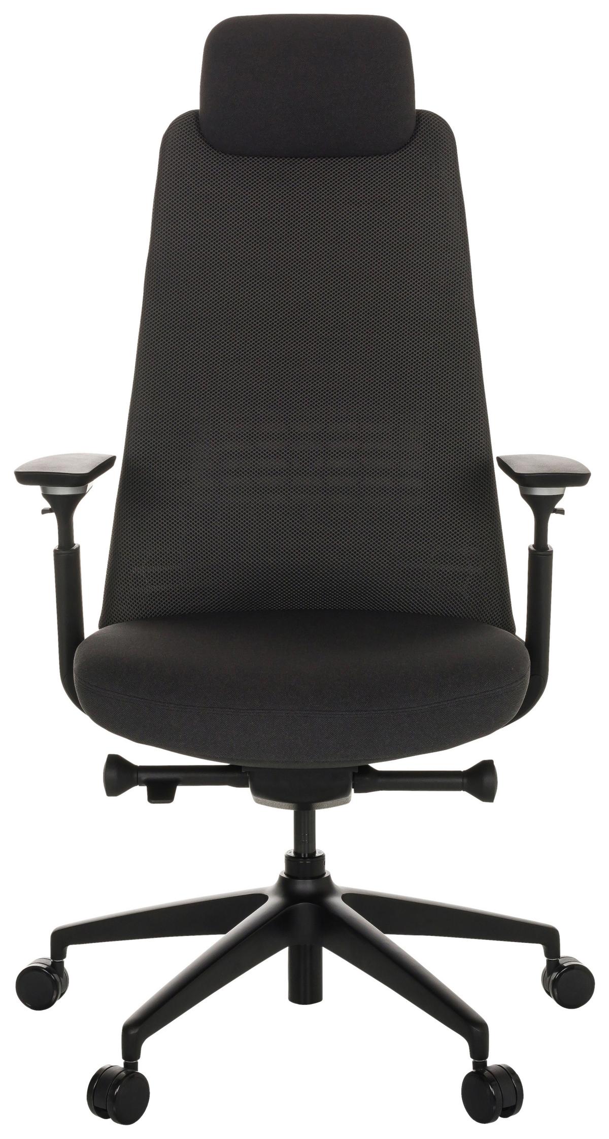 Pisarniški Stol Yucano, Črna - črna, Basics, kovina/umetna masa (68/120-131/60cm) - MID.YOU