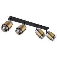 STRAHLER 15560-4  MILLEY - Messingfarben/Schwarz, Design, Glas/Metall (65/10/12,5cm) - Globo