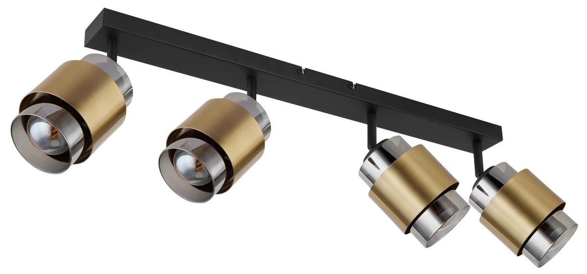 STRAHLER 15560-4  MILLEY - Messingfarben/Schwarz, Design, Glas/Metall (65/10/12,5cm) - Globo