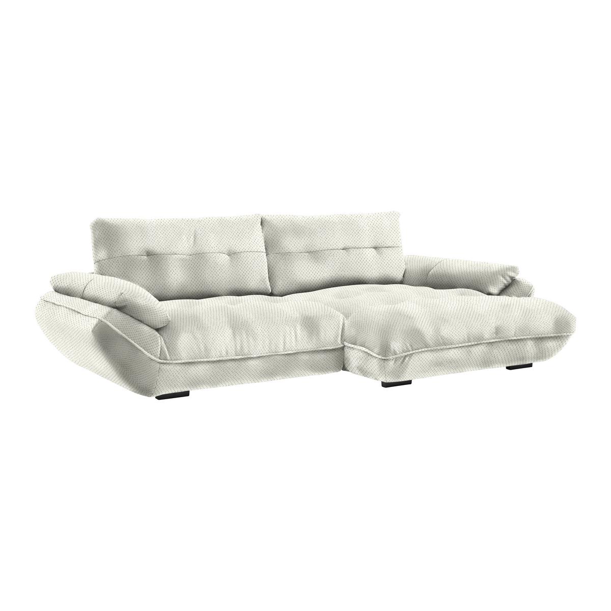 Wohnlandschaft Vivo Creme - Creme/Schwarz, MODERN, Kunststoff/Textil (317/63/179cm) - Premium Living