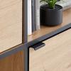 ÉTAGÈRE QUEENS -EXKLUSIV- - couleur naturelle/noir, MODERN, matériau en bois/métal (90/106/40cm) - Mömax