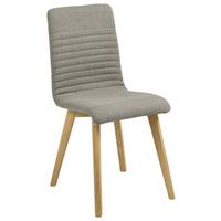 KRZESŁO AROSA -PO- - kolor dębowy/jasnoszary, Lifestyle, tkanina/drewno (42/90/43cm) - Livetastic