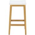 Barhocker in Weiß/Eichefarben - Eichefarben/Weiß, MODERN, Holz (31,9/74/36,9cm) - ZANDIARA
