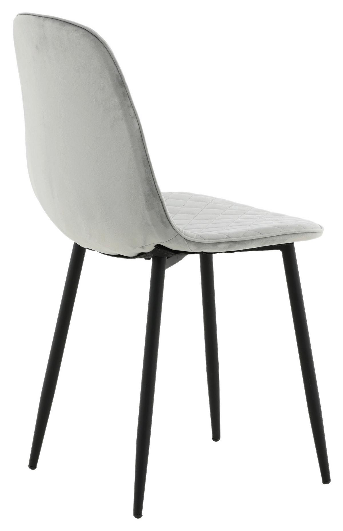 STUHL-SET POLAR - Schwarz/Grau, Design, Textil/Metall (44/86/52cm) - Livetastic