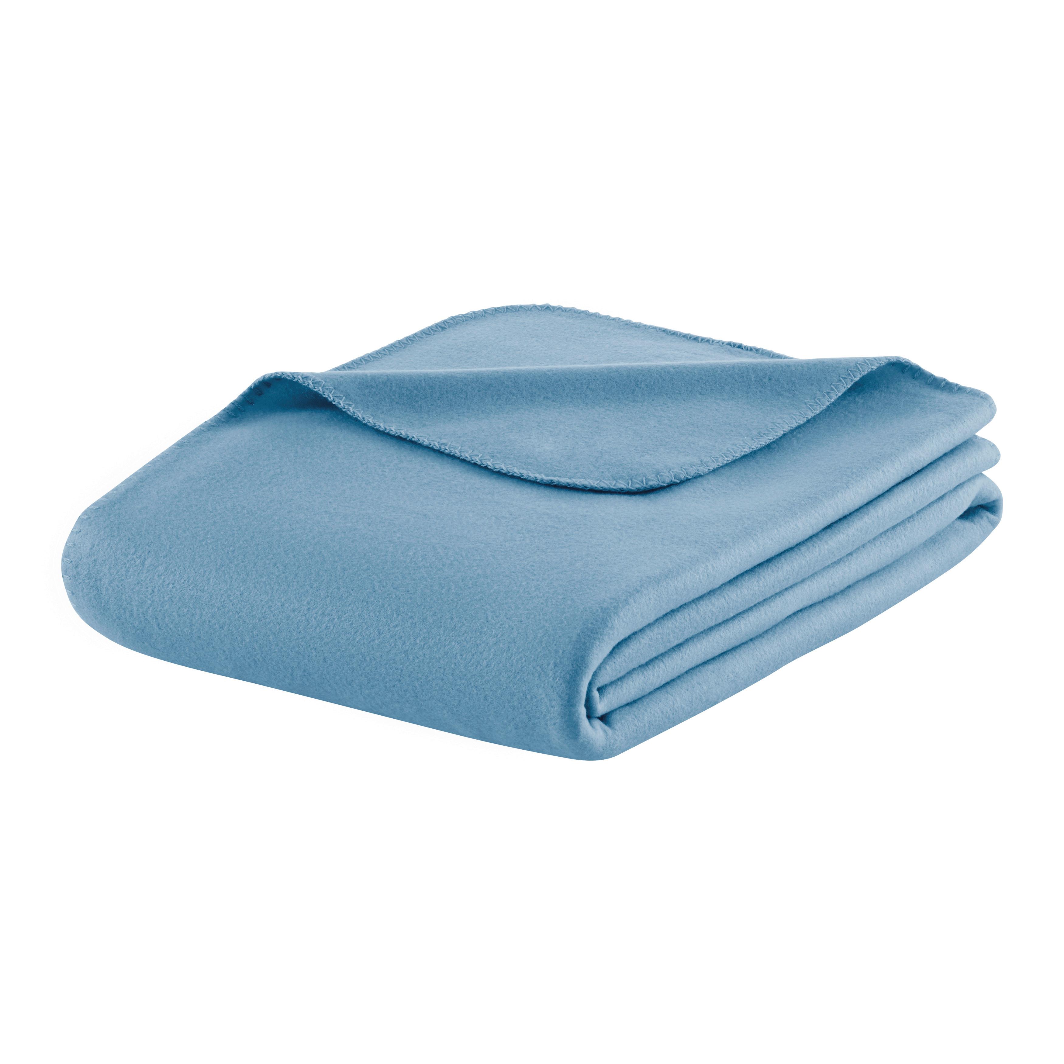 Fleecedecke Felicity Blau ca. 140x200cm - Blau, KONVENTIONELL, Textil (140/200cm) - Modern Living