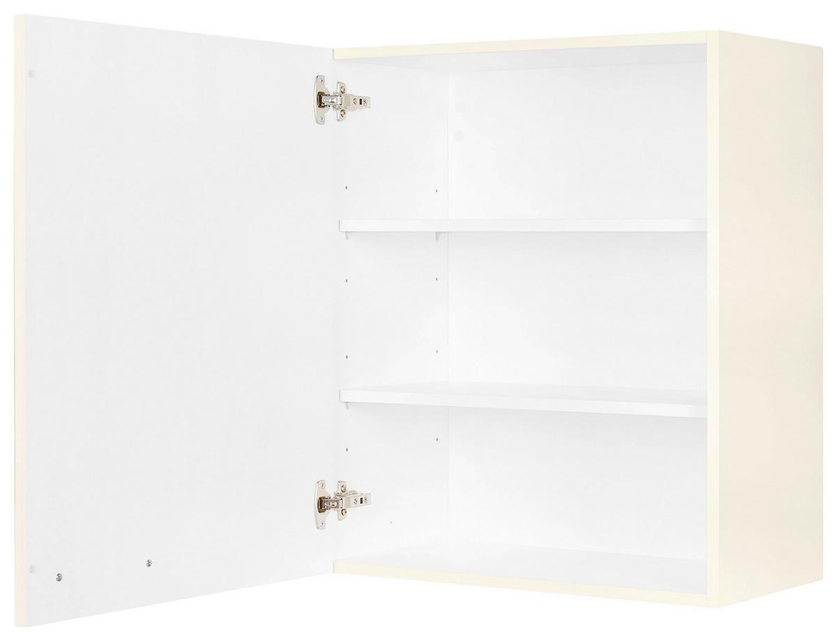 Küchenoberschrank Touch Magnolie - Edelstahlfarben/Magnolie, MODERN, Holzwerkstoff (60/72/35cm) - Nobilia