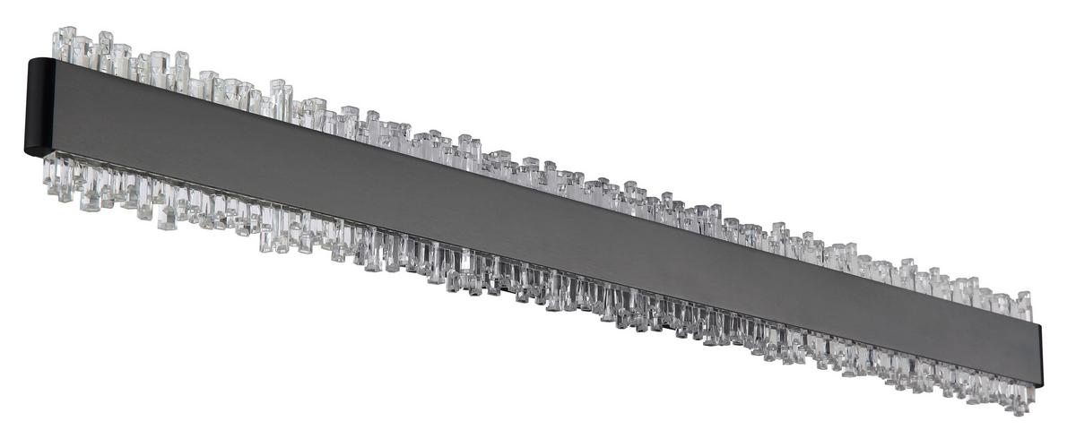 Led Zidna Svjetiljka Stalagmita - siva/prozirno, Design, metal/plastika (70,5/8/4cm) - Globo