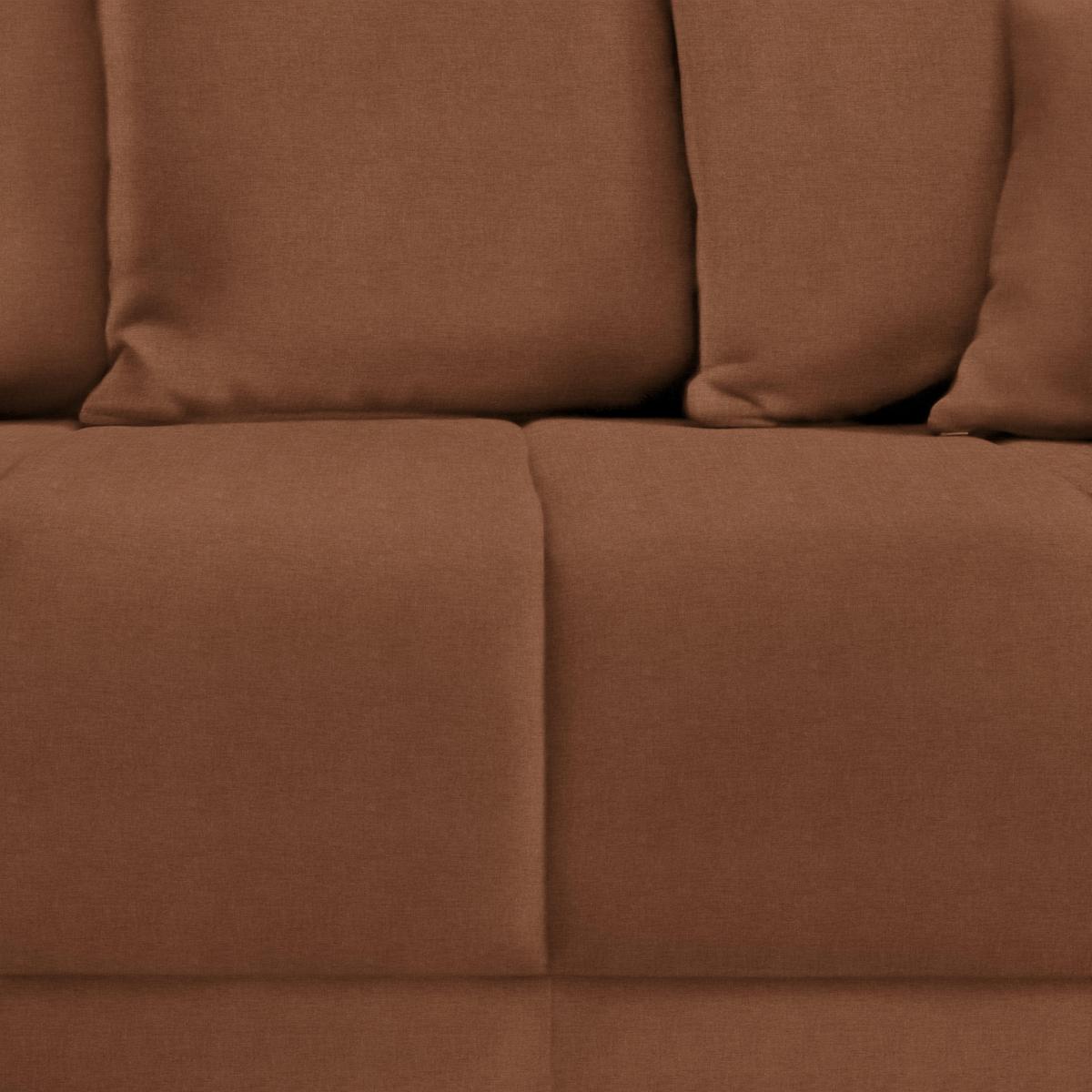 Ecksofa Alatri Cognac - Cognac/Schwarz, MODERN, Kunststoff/Textil (289/90/176cm) - Based