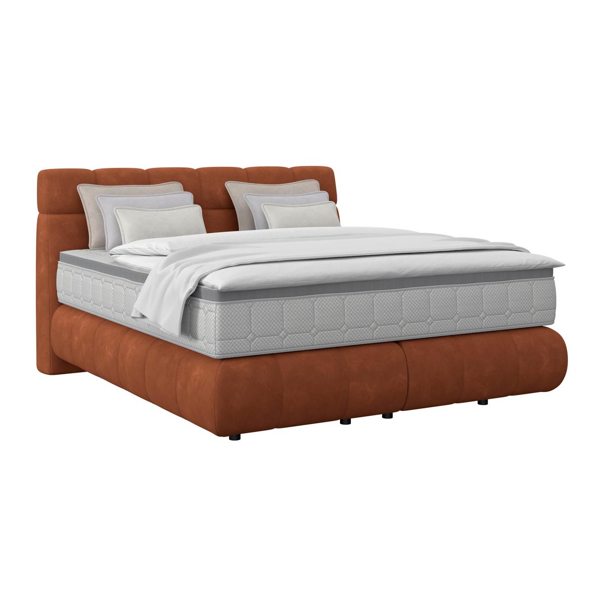 Boxspring Krevet Nobu - boje hrđe/crna, Trend, drvo/tekstil (180/200cm) - Premium Living