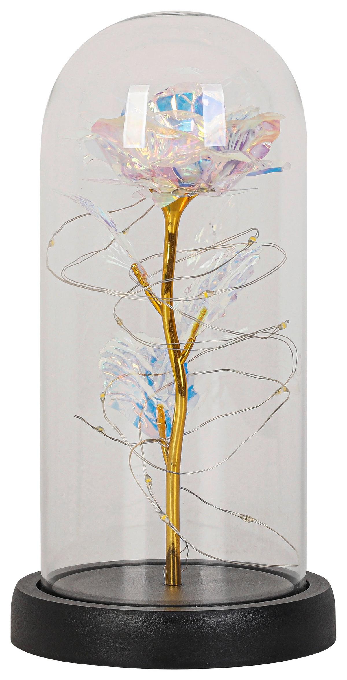 LED-Dekoleuchte Flowi Schwarz/Transparent - Transparent/Schwarz, Modern, Kunststoff (11/21cm) - Mömax