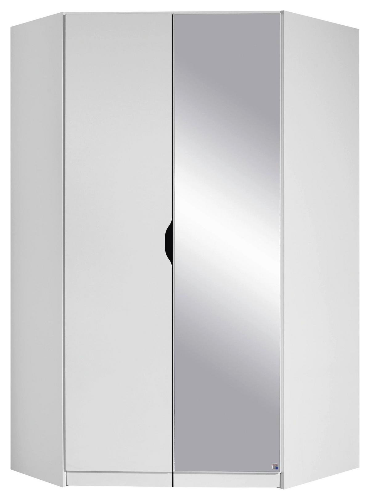 DULAP COLT FREISING - alb/străveziu, Modern, material pe bază de lemn (117/197/104cm) - Modern Living