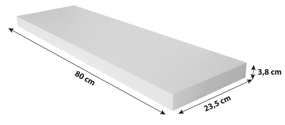 Stenska Polica Giga, Črna - črna, Moderno, leseni material (80/3,8cm)