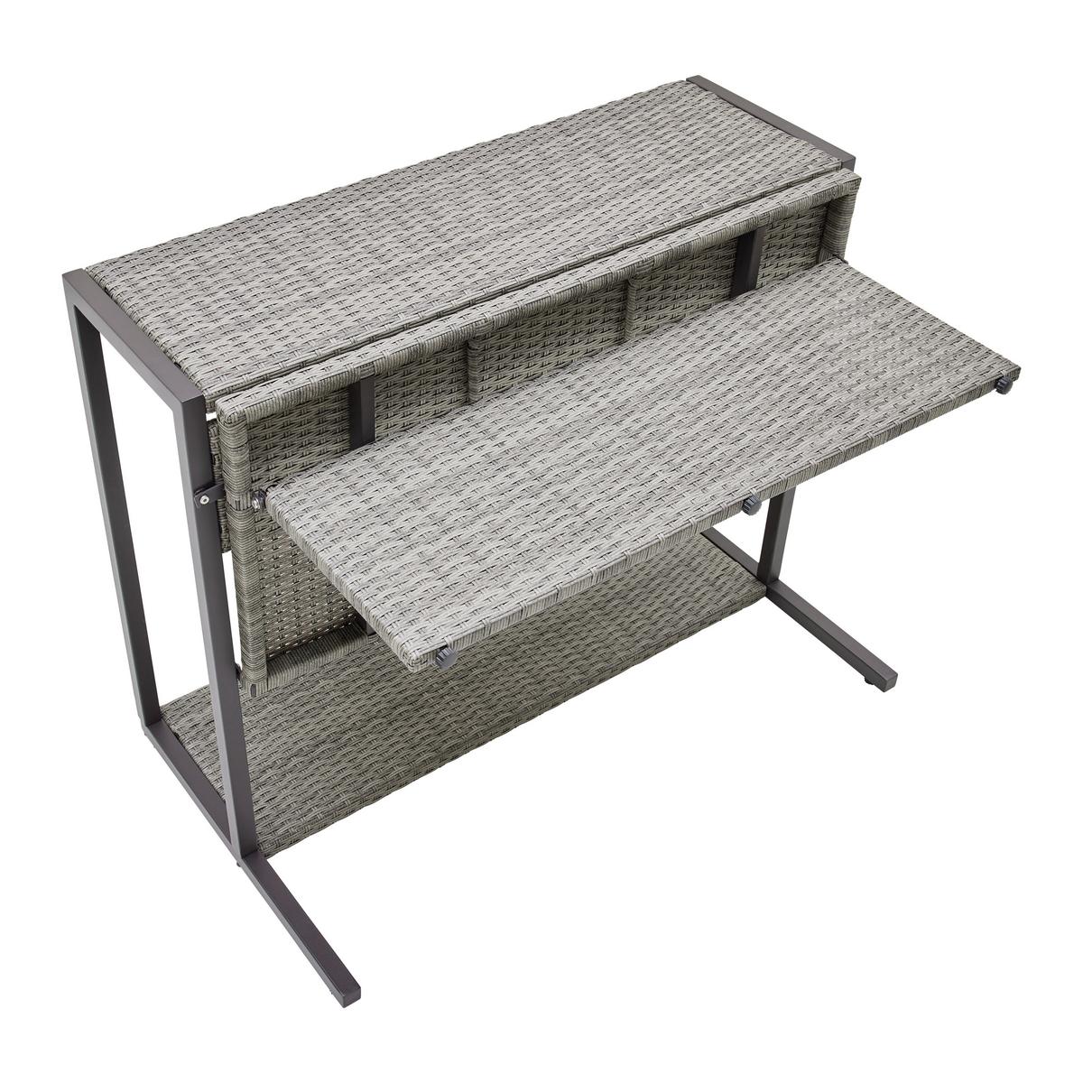 Balkonski Set Mario - sivo-smeđa, Moderno, tekstil/metal (110/86,5/80cm) - Bessagi Garden