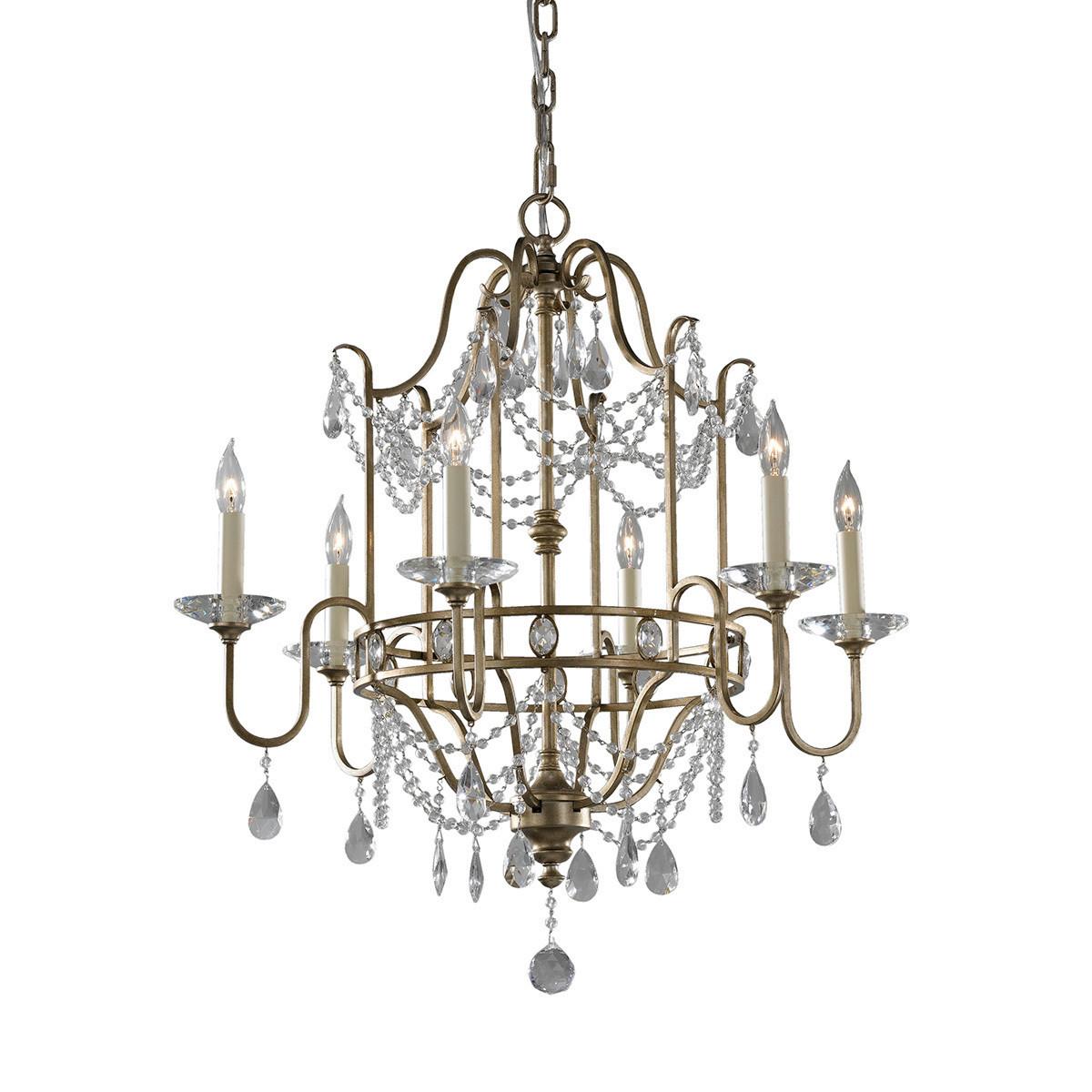 Luster Gianna Fe-Gianna6 - srebrne boje, Basics, staklo/metal (66.7/85cm) - Elstead Lighting