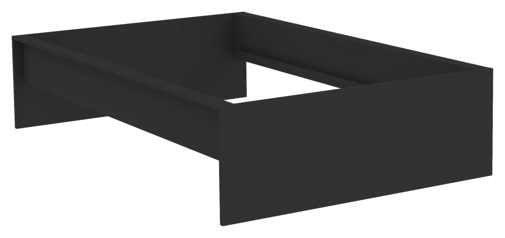 Posteljni Okvir Unit 120 - antracit, Konvencionalno, leseni material (120/200cm) - Based
