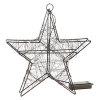 Led-díszlámpa Danica - fekete, Konventionell, fém (30/30/5cm) - Premium Living