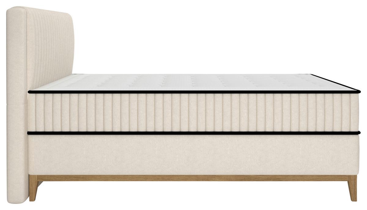 Bett Elena Creme ca. 120x200cm - Creme, KONVENTIONELL, Holz/Holzwerkstoff (120/200cm) - Sembella