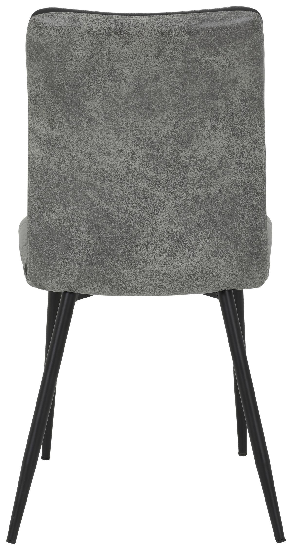Caronine S Grau 2er-Set - Schwarz/Grau, MODERN, Textil/Metall (44/87/57cm) - MID.YOU