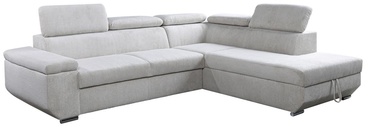 Kotna Sedežna Garnitura Lars I, Krem Barva - barve kroma/črna, Design, umetna masa/tekstil (264/215cm) - Livetastic