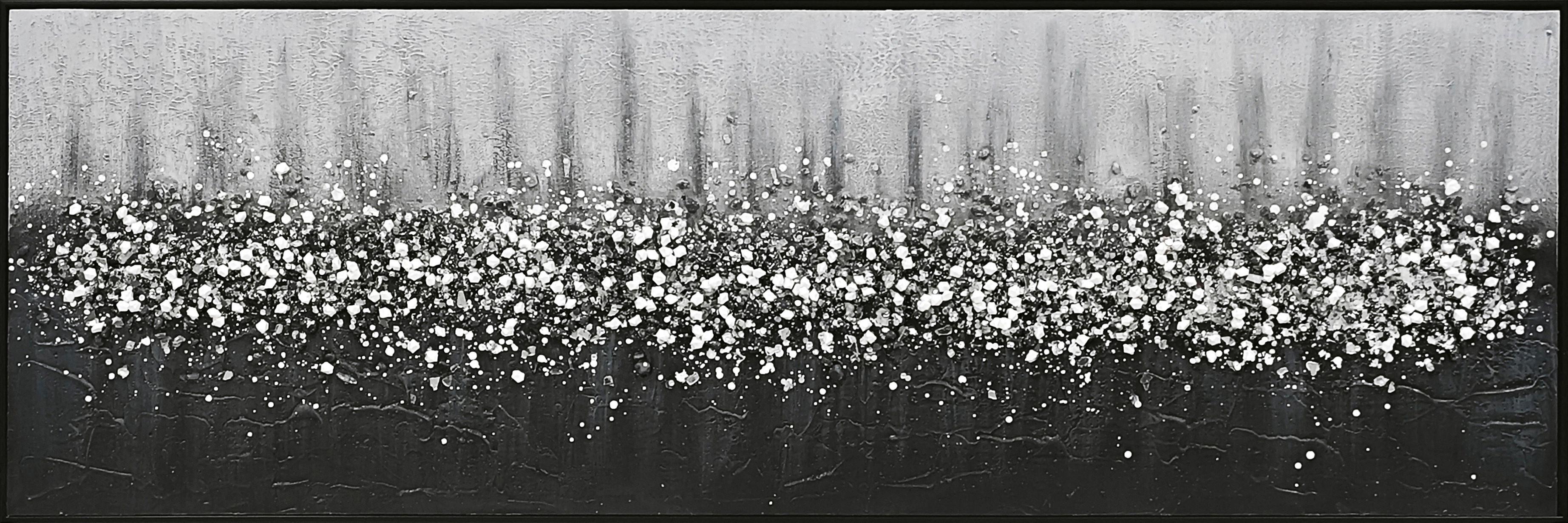 Leinwandbild Shiny Night Grau/schwarz/weiss Ca.152x52cm - Weiss/Schwarz, Modern, Holz/Kunststoff (152/52/4,5cm) - Mömax