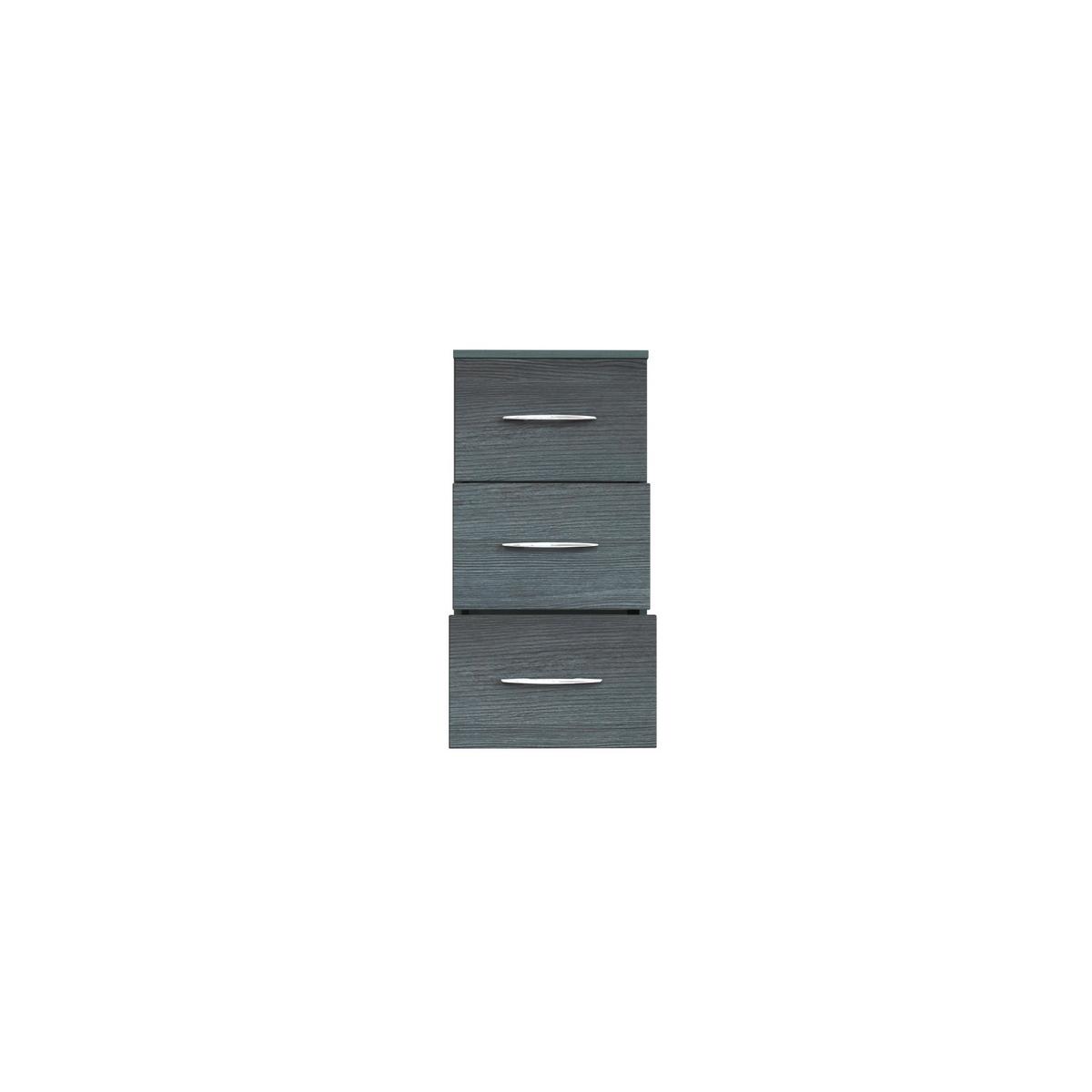 Unterschrank Florida in Graphitfarben - Chromfarben/Silbereichenfarben, MODERN, Holzwerkstoff/Metall (40/79/35cm)