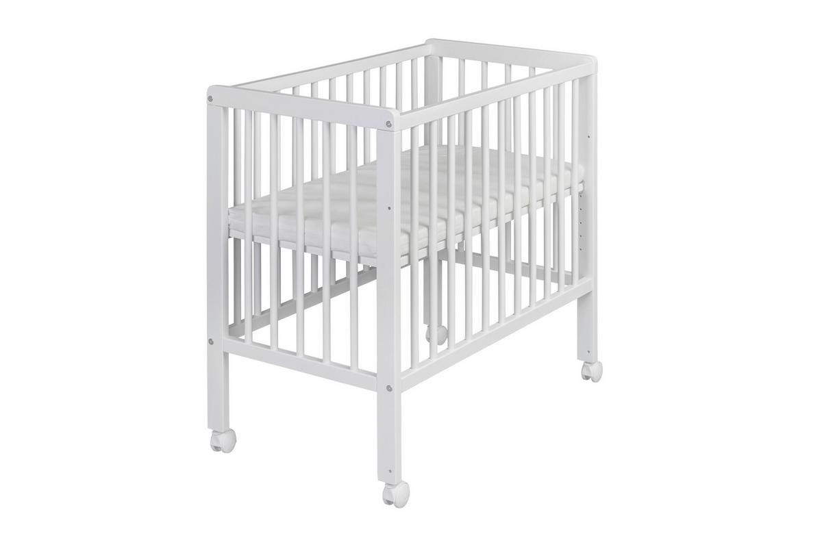 ŁÓŻKO DOSTAWNE NINA - biały, Basics, drewno (85/48/83cm) - My Baby Lou